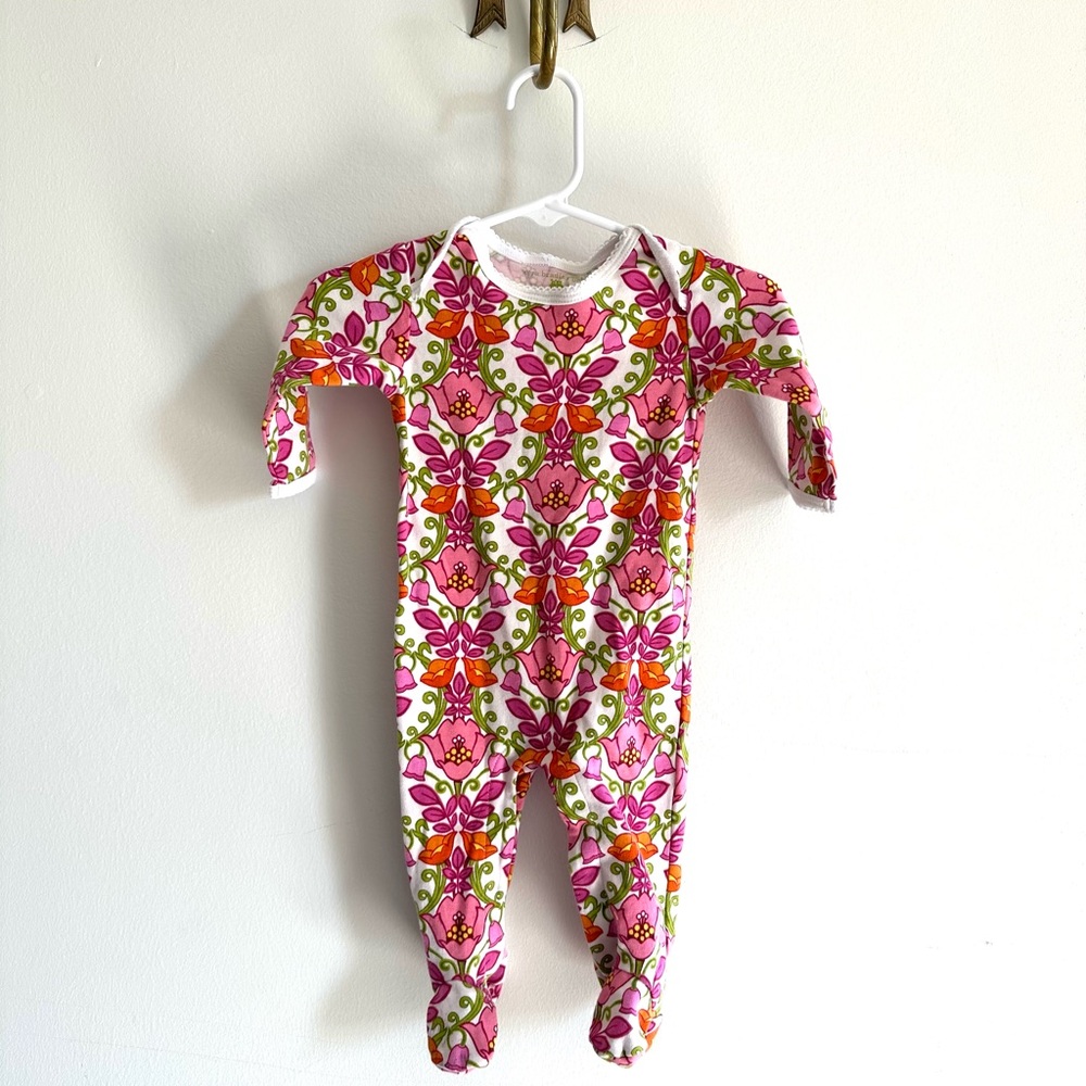 Vera Bradley Pink and Green Floral Footies